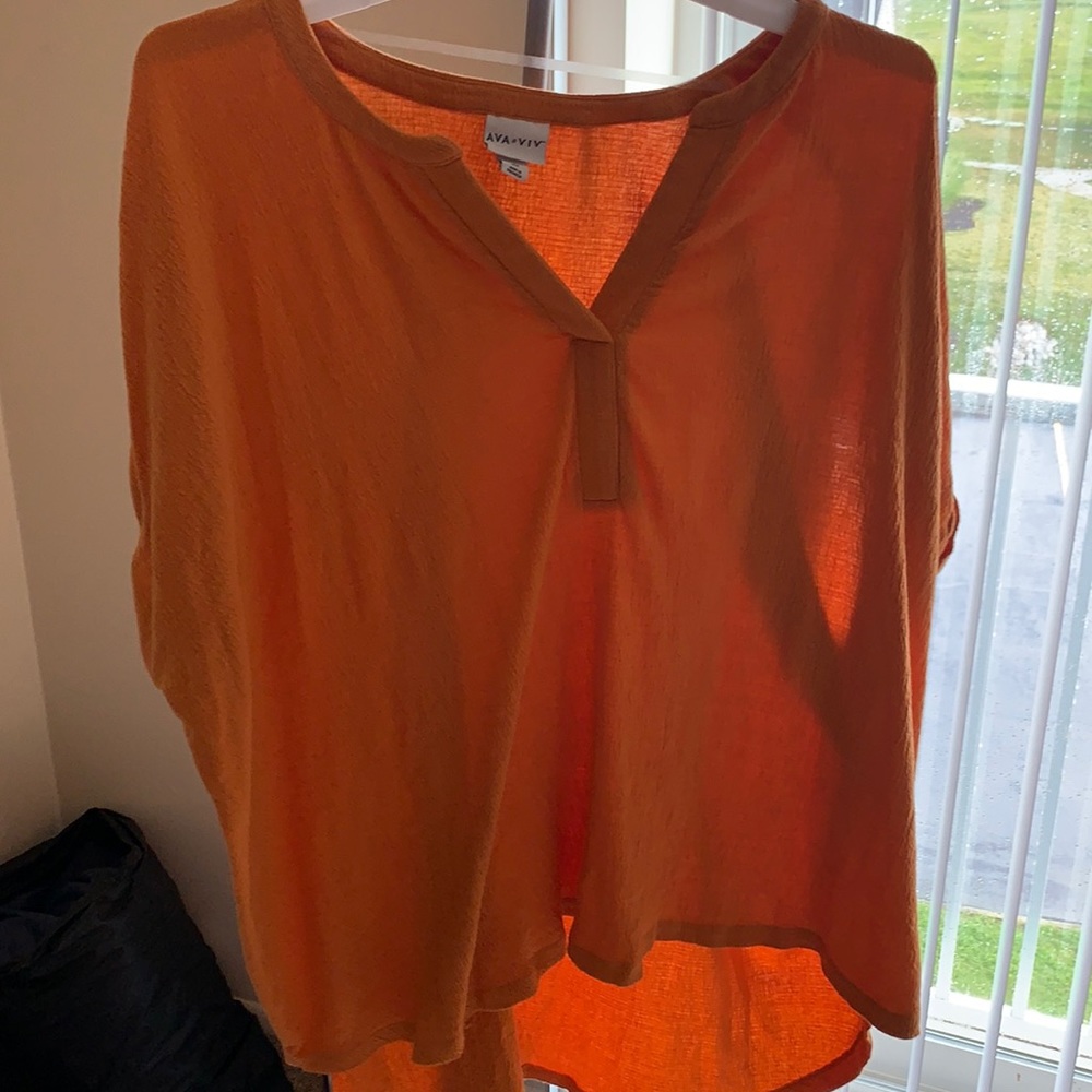Orange Hi-Lo top